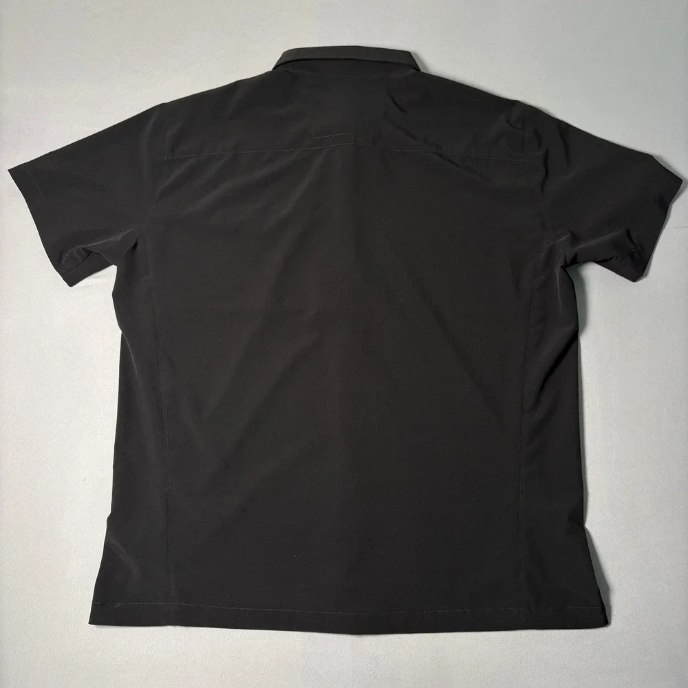 Kuhl Tufflex Mens XL Black Short Sleeve Button Down Performance Hiking Shirt - Picture 4 of 7
